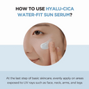 SKIN1004 Madagascar Centella Hyalu-Cica Water-Fit Sun Serum SPF50+ PA++++ 50ml  how to use